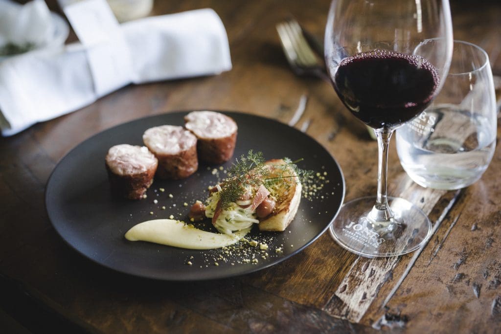 Lunch and wine at Jones Winery in Rutherglen