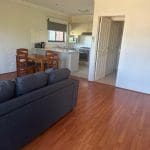 Lounge Room to Kitchen and Toilet View 74-76 Docker Street Wangaratta